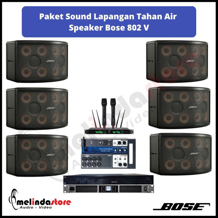 Paket Sound Lapangan Upacara Speaker Bose 802 V | 6 Speaker (Waterproof)